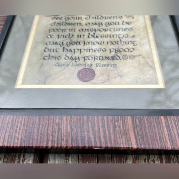 Celtic Wedding Blessing Frame Art Deco Wall Print Home Decor Medieval Manuscript - Picture 13 of 16